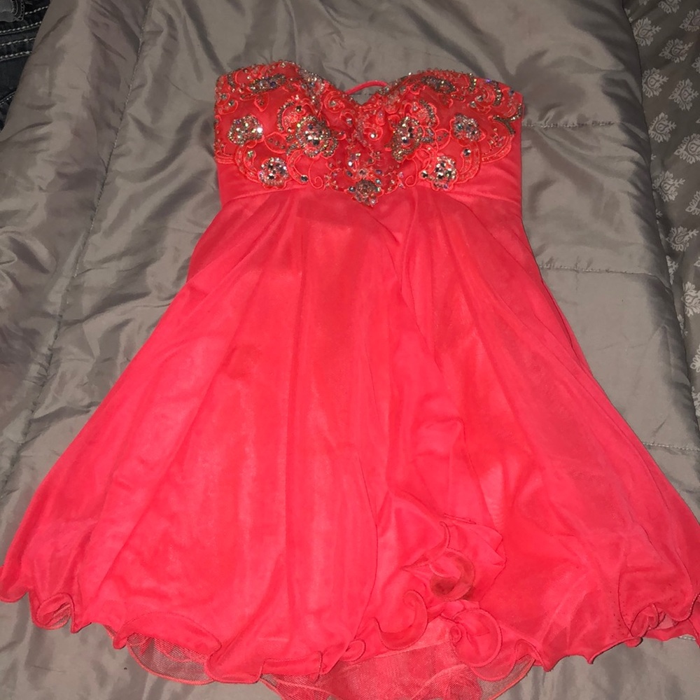 Bright Pink prom dress. ☺️🔥